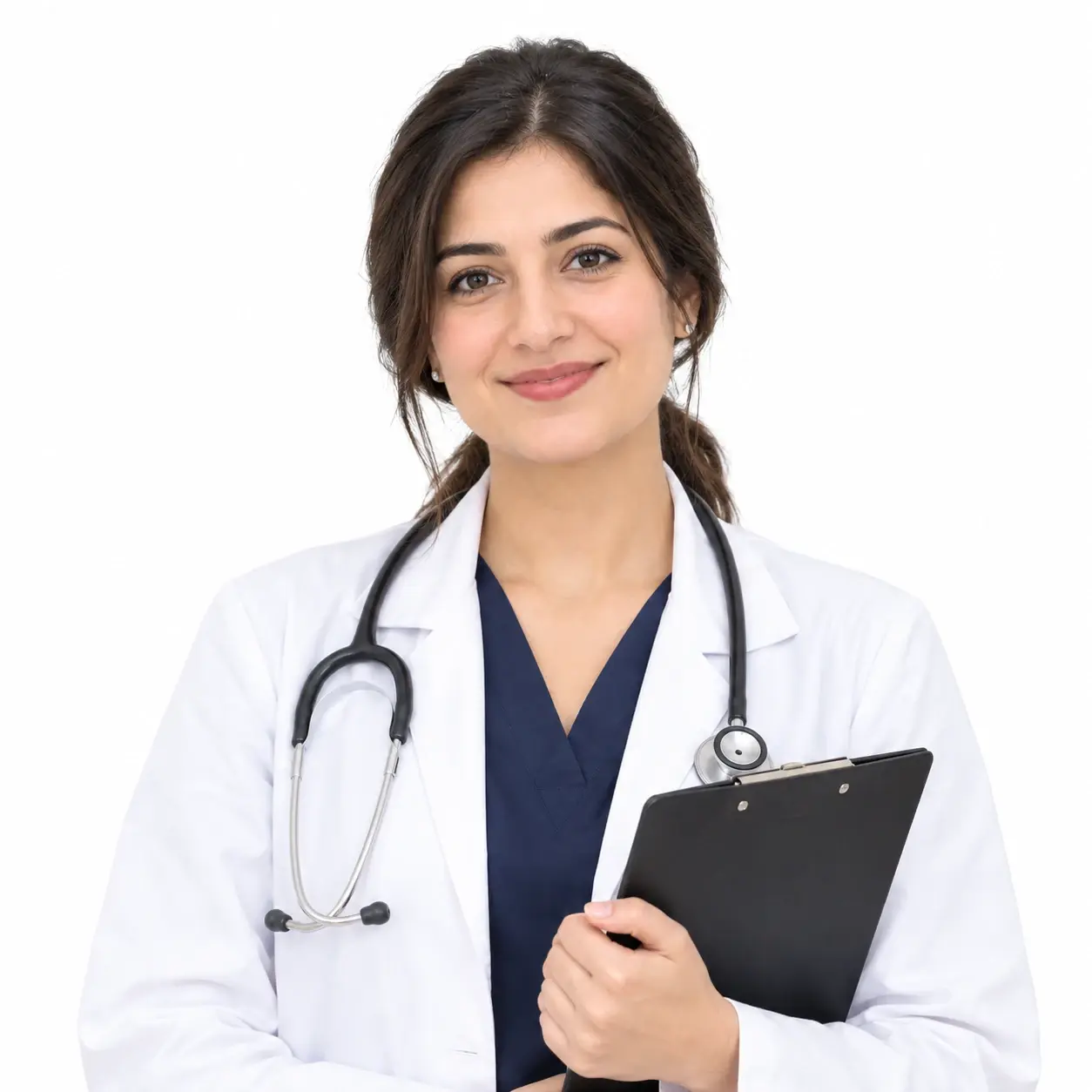 A physician holding a patient chart